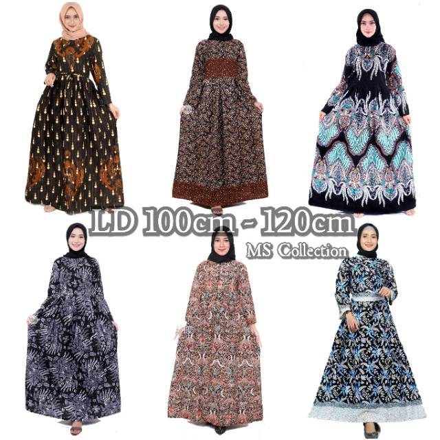 GAMIS BATIK JUMBO manggar padi kubis kipas sekar cantik GAMIS BATIK JUMBO manggar padi kubis kipas sekar cantik