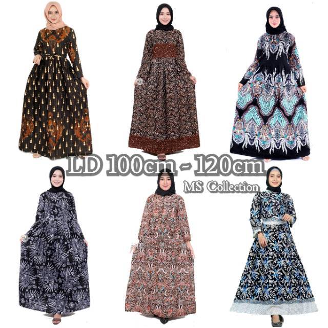  GAMIS  BATIK  JUMBO manggar padi kubis kipas sekar cantik 