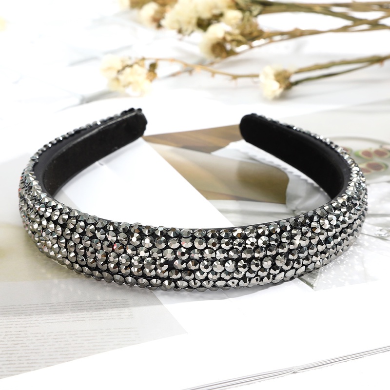 Fashion Full Rhinestone Sponge Headband Temperament Luxurious Hairband for Women Hair Accessories