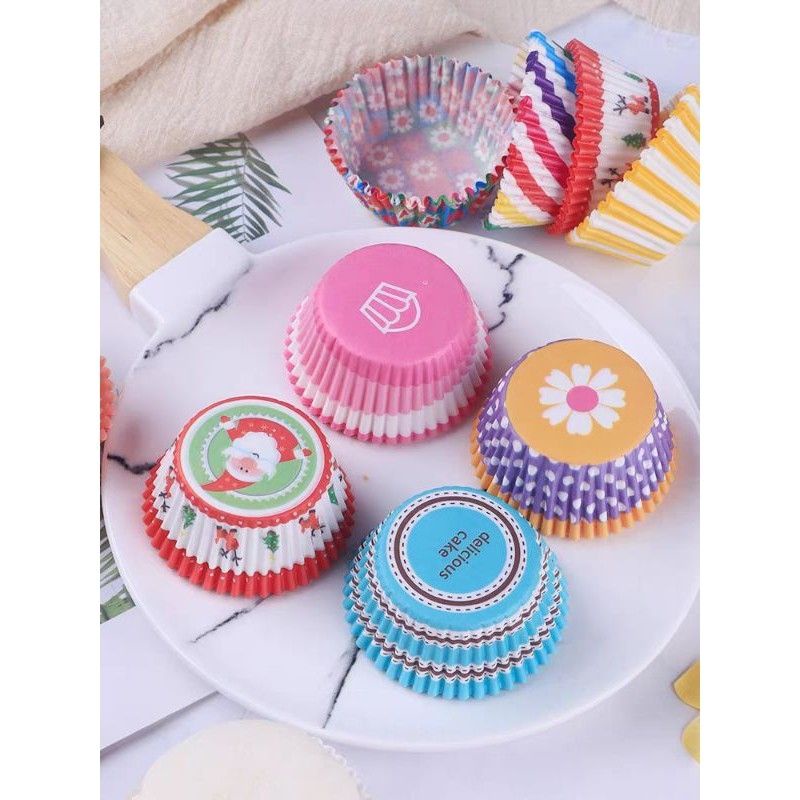 paper cupcake/ kertas cupcake motif isi 100 pcs