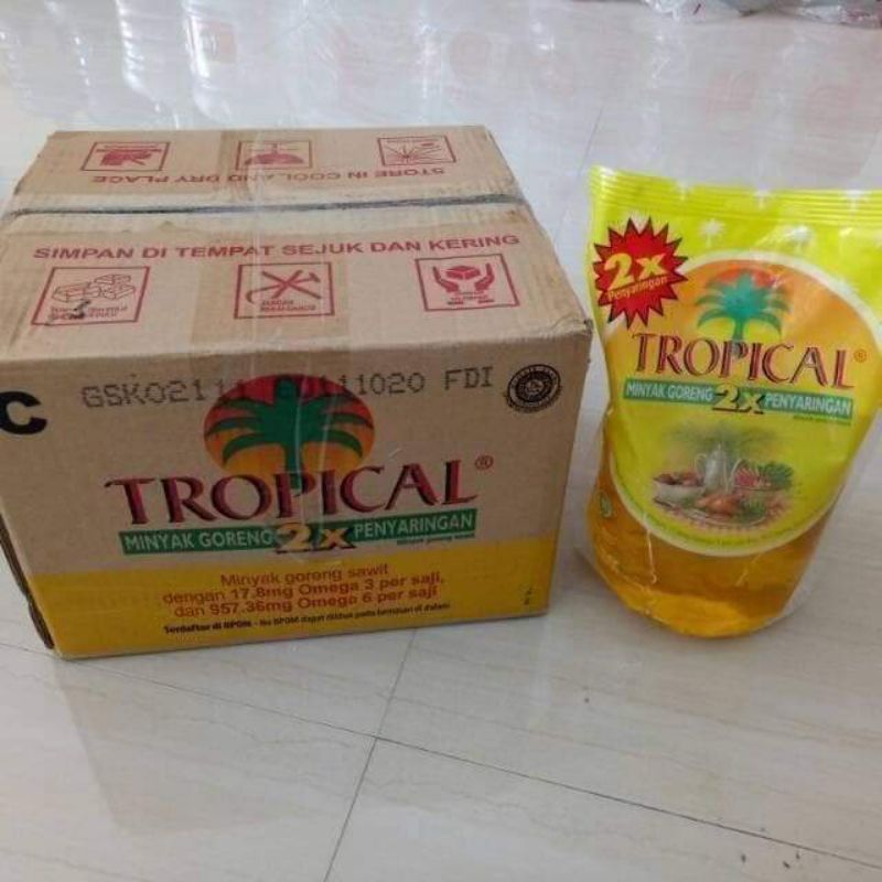 

Minyak Goreng Tropical Pouch 1 Dus Karton Dusan Sedus 6 x 2 Liter