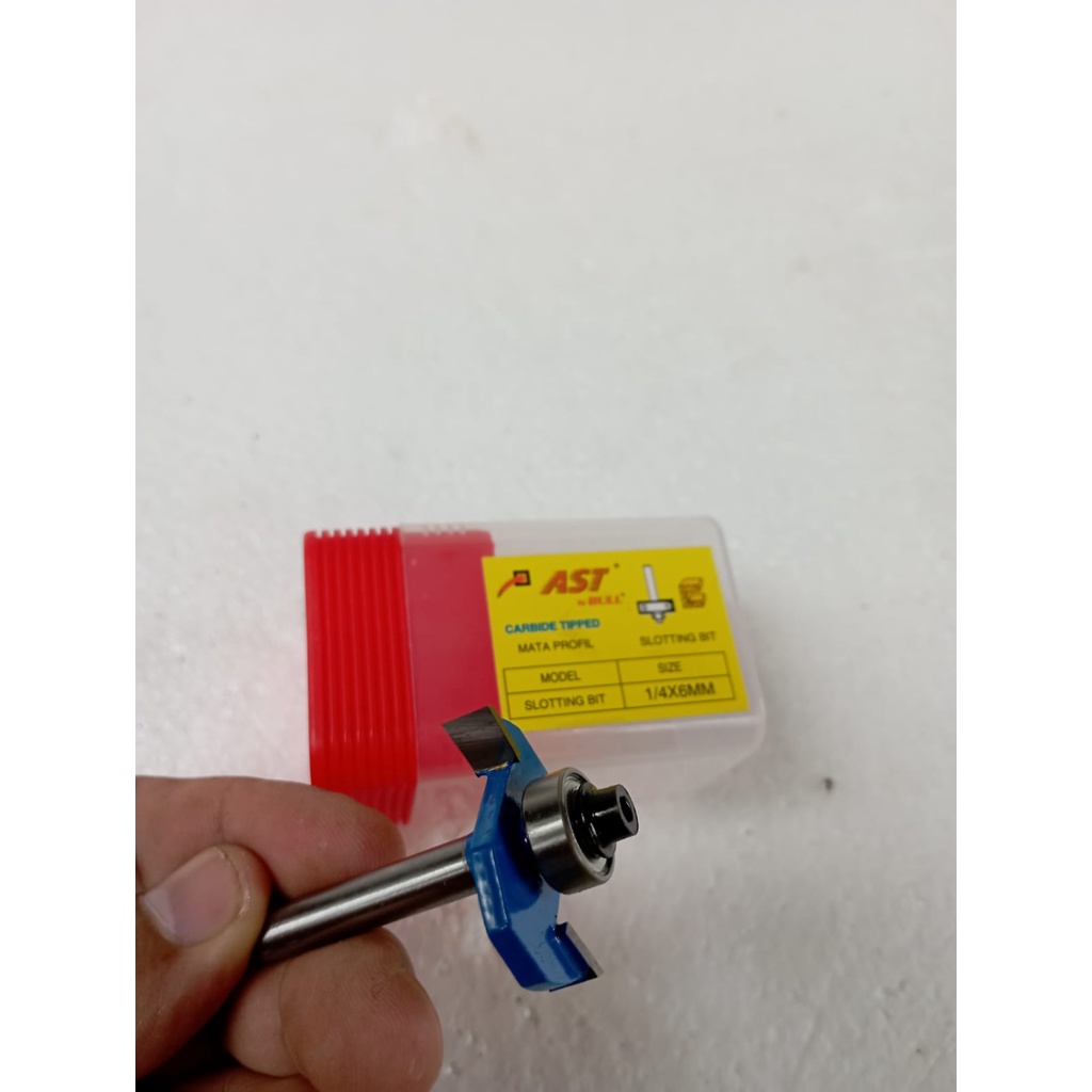 SLOTING BIT MATA PROFIL KAYU MATA TRIMMER ROUTER LUBANG PANEL KAYU 6MM