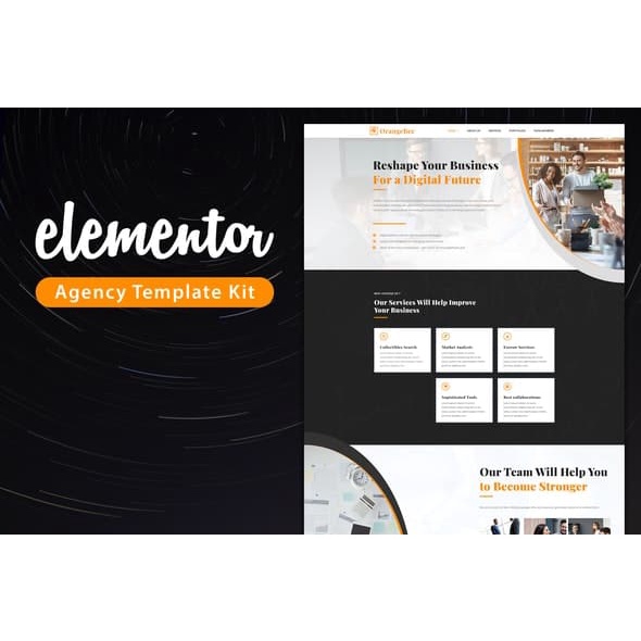 OrangeBee - Agency Elementor Template Kit