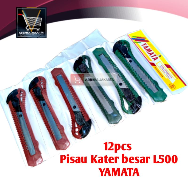 

[ AJ ] Pisau kater cutter Besar L500 kater YAMATA Grosir 12pcs