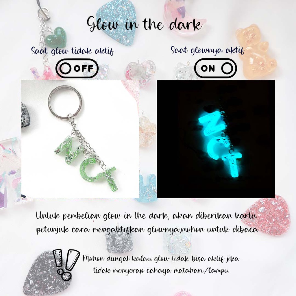 (3HURUF)CUSTOM GANTUNGAN KUNCI MOTOR/MOBIL/RUMAH/GANTUNGAN HP/USB/KPOP/RESIN KEYCHAIN MINI RESIN INITIALS ALPHABET LUCU UNIK