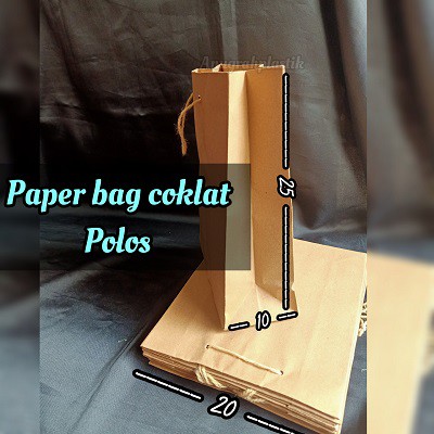 

Paper Bag Coklat Uk 20 x 25 / Paper Bag Polos PER LUSIN