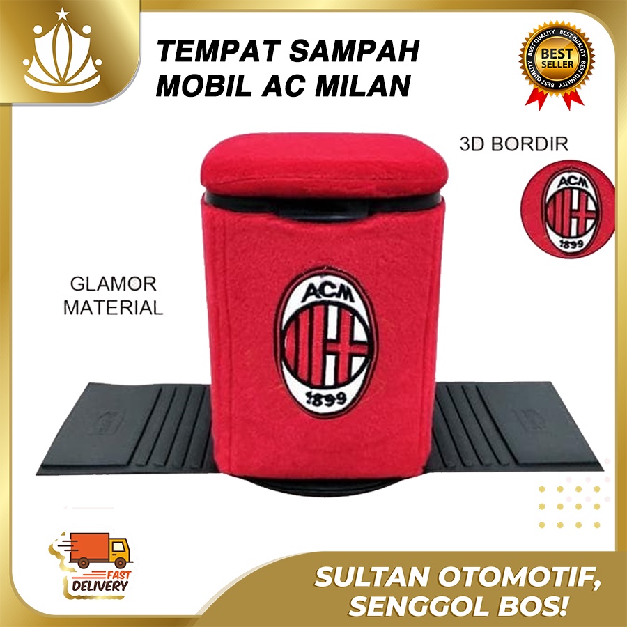 Tempat Sampah Mobil , Aksesoris Mobil Karakter ACMILAN ACM AC MILAN