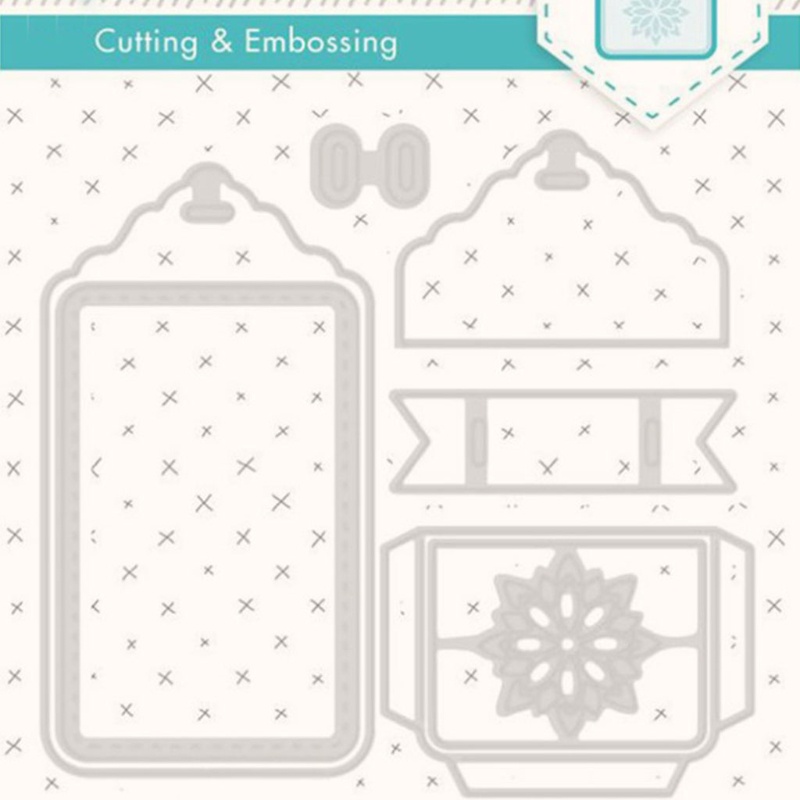 Zzz Cetakan Stensil Cutting Dies Motif Label Natal Bahan Metal Untuk Scrapbook Craft DIY