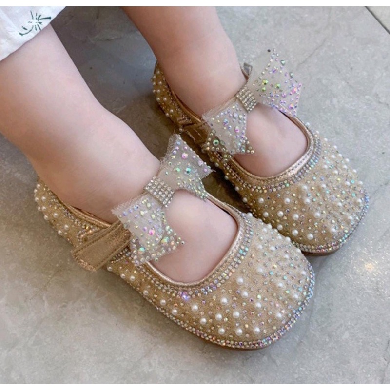 sepatu anak import sepatu anak cewek sepatu pita cewek putih