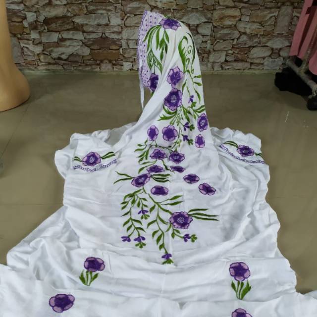 Mukena Rayon Bordir Lajur