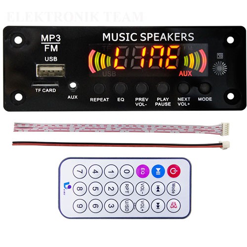 MP3 modul Bluetooth Fm Radio 12v Splash Screen vire