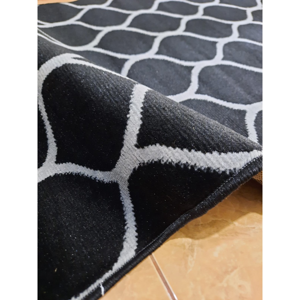 MAROC Karpet Lantai 100x150 Midnight Monokrom - MIDNIGHT 09-3