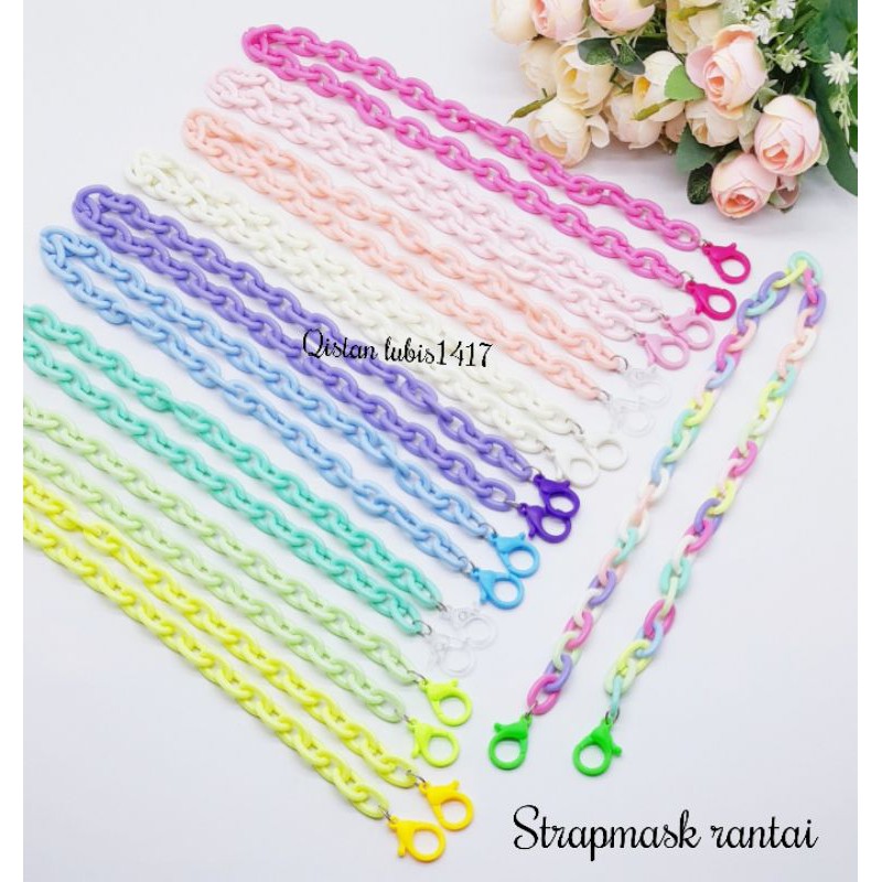 Strap mask rantai oval