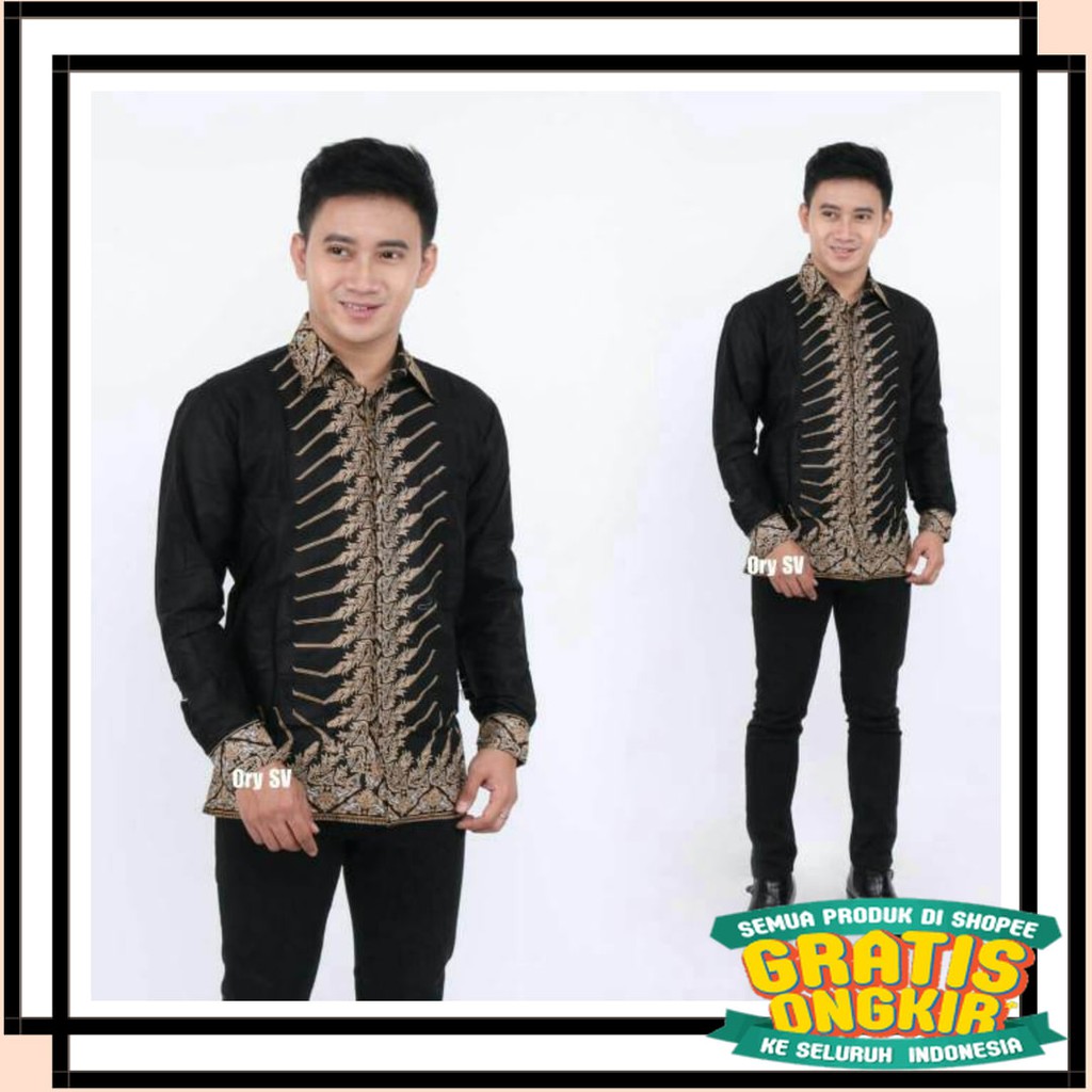BATIK SEMARANG MURAH - TERBARU TERKINI / Kemeja hem batik pria klasik