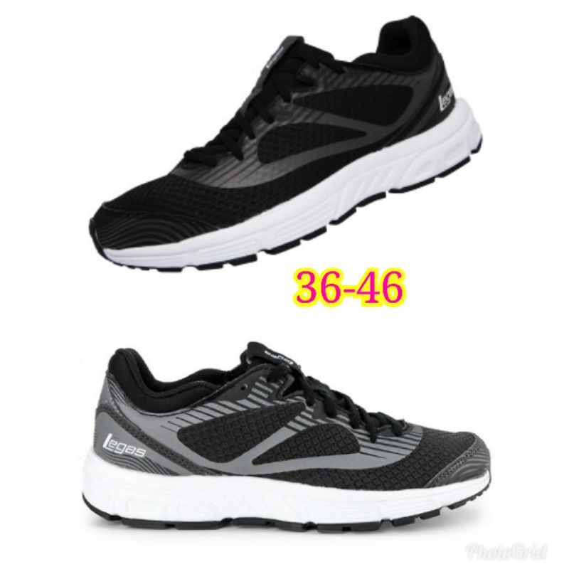 SEPATU LEAGUE LEGAS VELT LA U HITAM RUNNING SHOES ORIGINAL PROMO