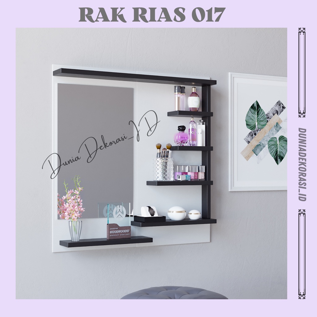 RAK MAKEUP MINIMALIS / MEJA RIAS GANTUNG / RAK RIAS / MEJA RIAS DINDING / KACA RIAS DINDING MODERN 0