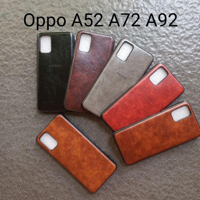 soft Case Oppo A52 . A72 . A92 leather kulit softcase softsell silikon kesing cover