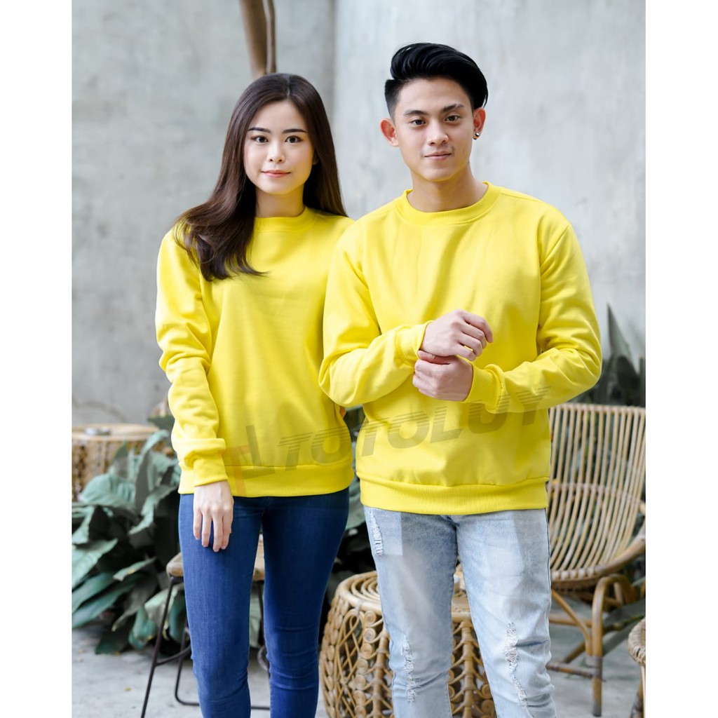 MUKZHOP - COUPLE JUMPER SWEATER ./ BASIC POLOS / TOTOLUY / KUNING