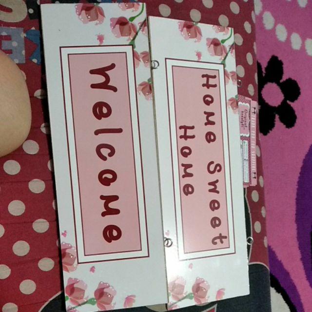 Sign Board, Home Wall Décor, Pajangan Dinding, Welcome