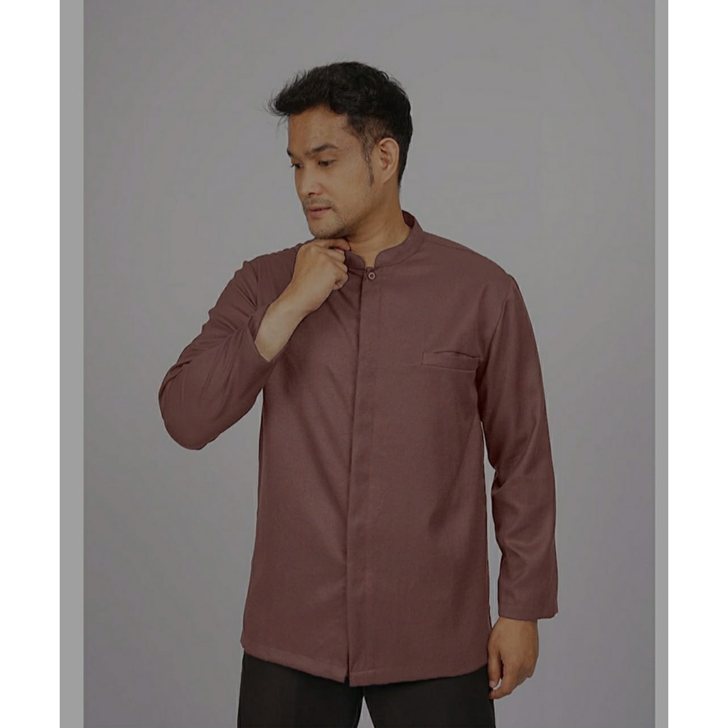 Atasan busana muslim pria zatta men koko rayyan putih elzatta