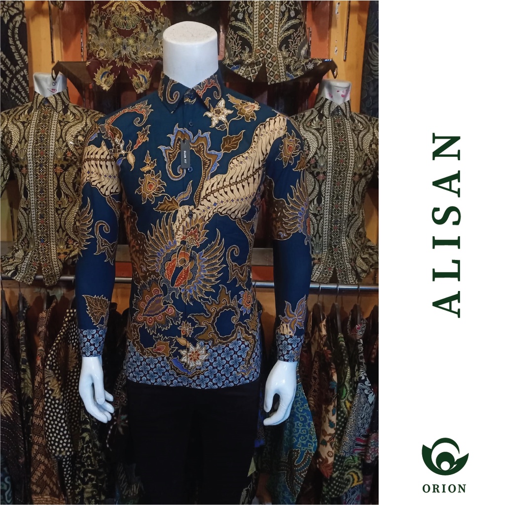 BATIK SLIMFIT PRIA ALISAN LENGAN PANAJNG KEMEJA BATIK PRIA KEMEJA BATIK ALISAN