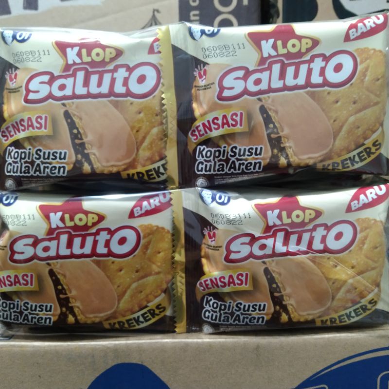 Klop Saluto Cookies kopi susu 19 gram isi 10 pcs