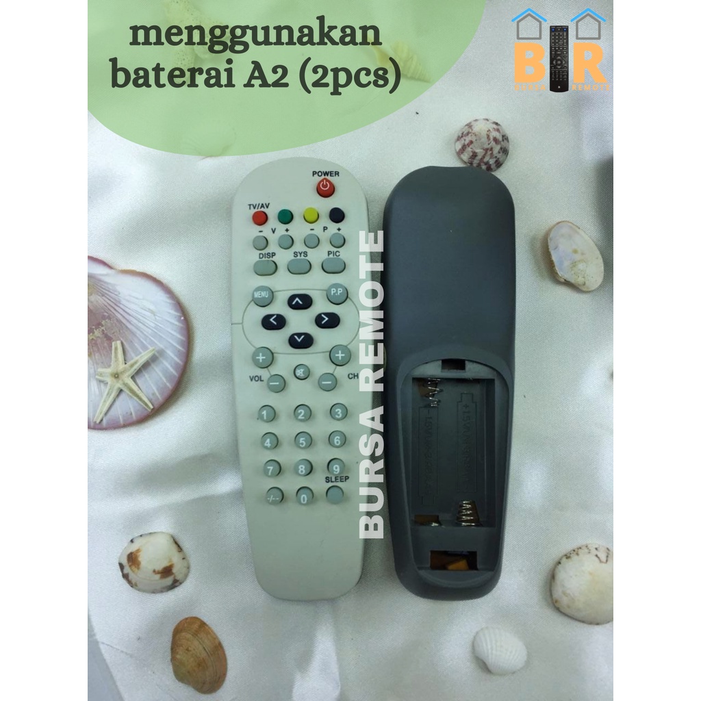 Remot / Remote TV Tabung Philips Putih pendek