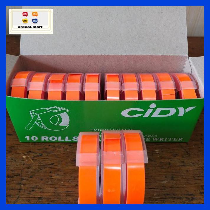

6Rtiut7- Cidy Emboss Label Tape - Biru 5Ea5W5-