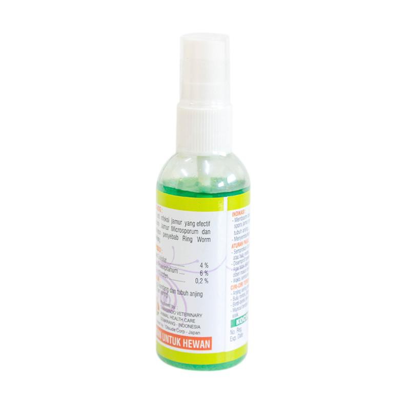 Fungi Dog 60ml Obat Jamur Anjing Spora Ringworm dll Semprot Spray Cair