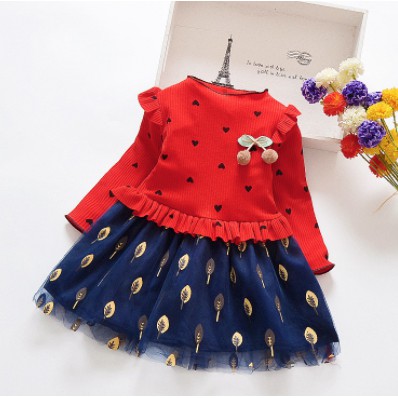 Plazababku DRESS IMPORT LOVE BOLTZ PJG EBV Baju Dress Anak Perempuan Import