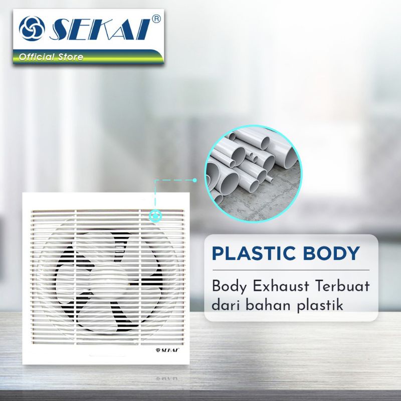 Sekai Kipas Hexos Dinding Exhaust Fan Dinding 10 inch WEF 1090