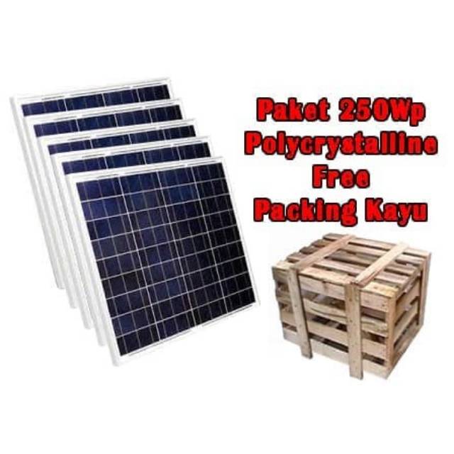PROMO!Paket Solar Panel solar cell tenaga surya 250watt Polycrystalline