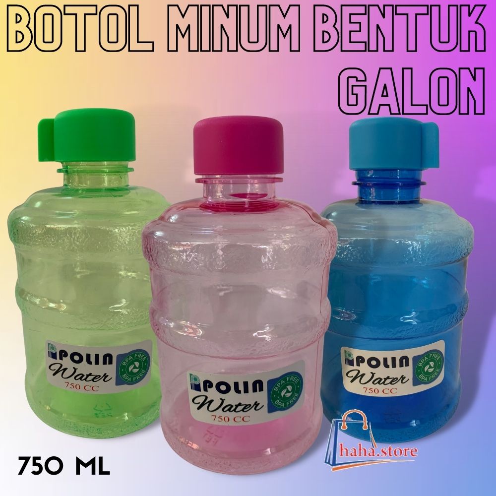 Botol Air Minum Plastik BPA FREE -  Water Bottle 750ml Galon - Botol Minum Galon