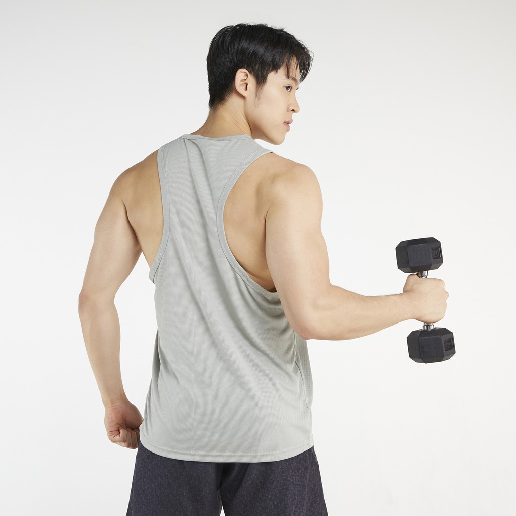 DONSON Sportswear Simple Low Cut T-back Singlet Dalaman Tanktop Olahraga Kasual Extra Fine Polyester Grey Jumbo