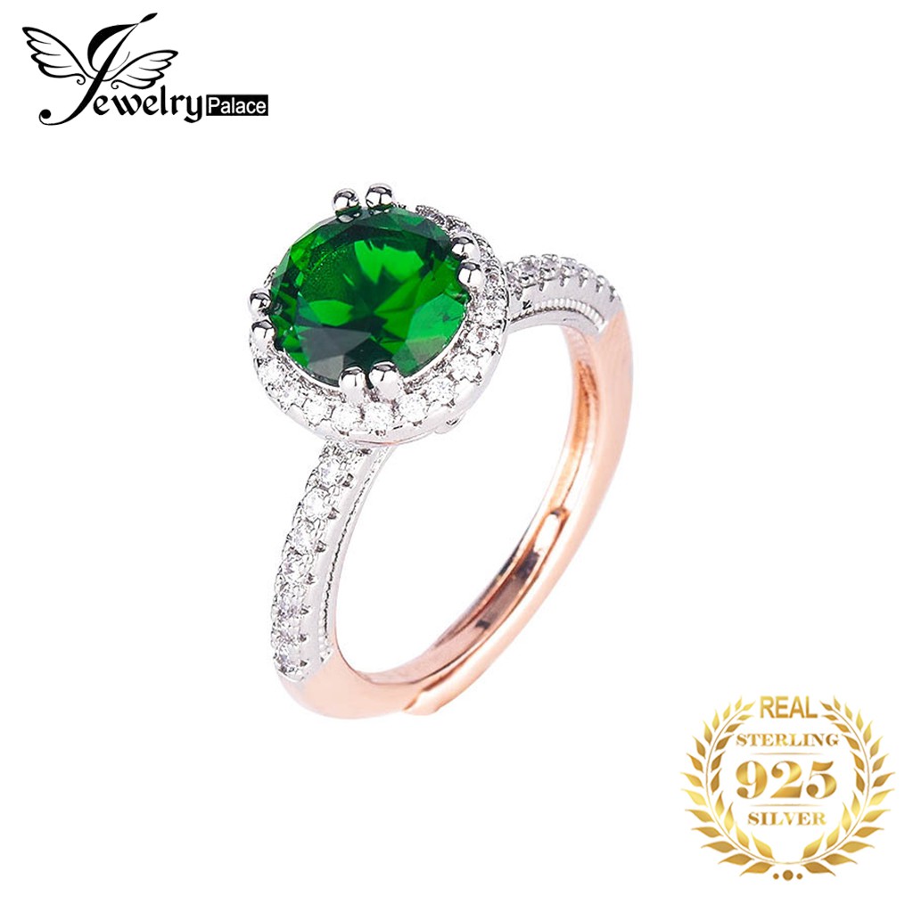 925 Perak Rose Emas Fashion Cincin Wanita Pertunangan Adjustable Perhiasan