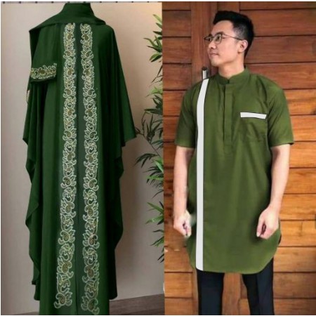 Marino Baju Couple Pasangan Aliya Syari Casual Original Brand Terlaris