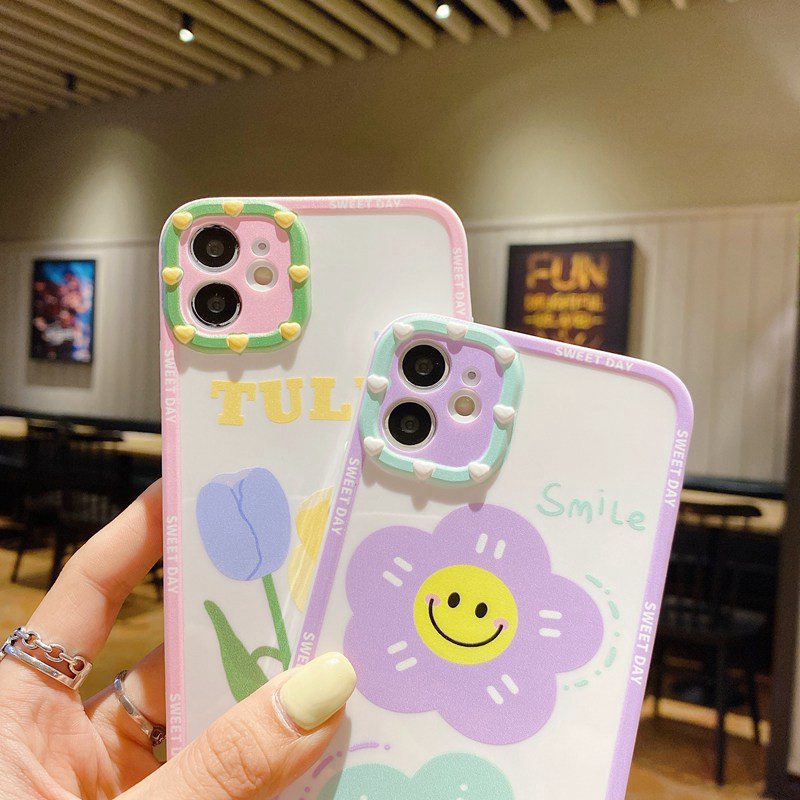 Nice！Sun Flower Soft Case OPPO A53 A33 A31 A5 A9 2020 A16 A54 A55 A74 A15 A15S A3S A52 A92 A57 A39 F1S F9 Pro A7 A5S A12 A11K F11 K3 K5 Reno 4 5 F 6 Realme C1 X XT Casing VIVO Y11 Y12 Y12i Y15 Y17 Y12S Y20 Y20S Y50 Y30 Y30i Y83 Y81 Y91C Y93