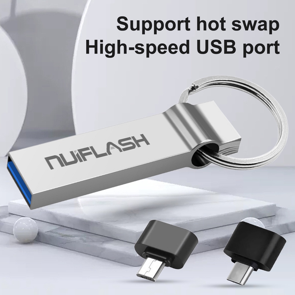 Flash Disk USB Mini Bahan Metal Anti Air Kapasitas 512GB / 1TB / 2TB Untuk Nuiflash U Disk Komputer