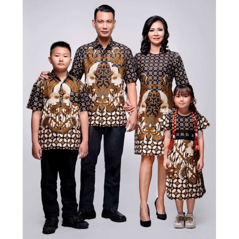 Batik Couple Dress Kirana Kawung, Batik Couple Keluarga (Dapat Beli Pisah)