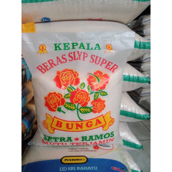 

BERAS pulen enak cap Bunga 3kg!!!