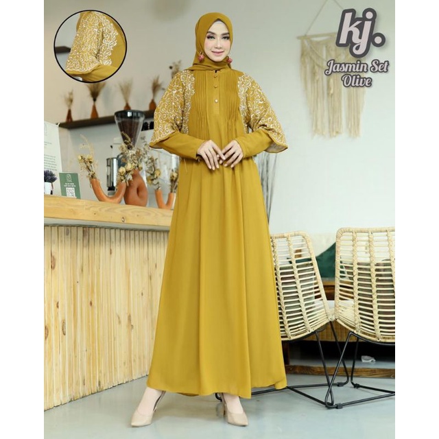 GAMIS CERUTI SET HIJAB/GAMIS JASMINE SET/GAMIS BABYDOLL