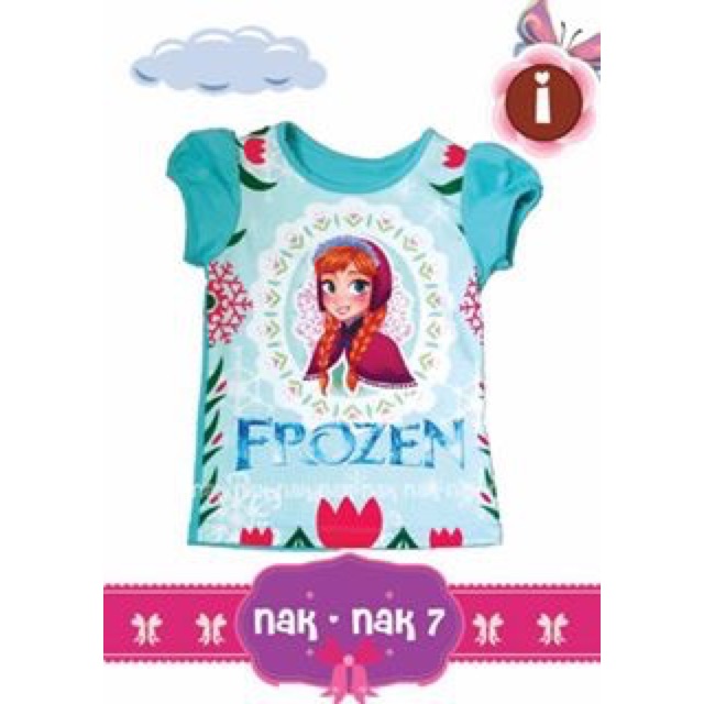 Atasan anak perempuan frozen anna / kaos anak perempuan