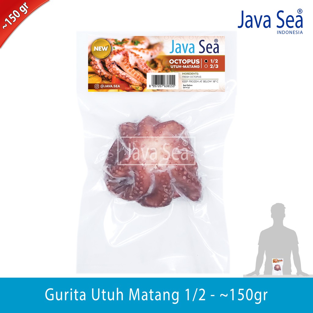 

Gurita Utuh sudah matang 1/2 pack 100-200gr Java Sea