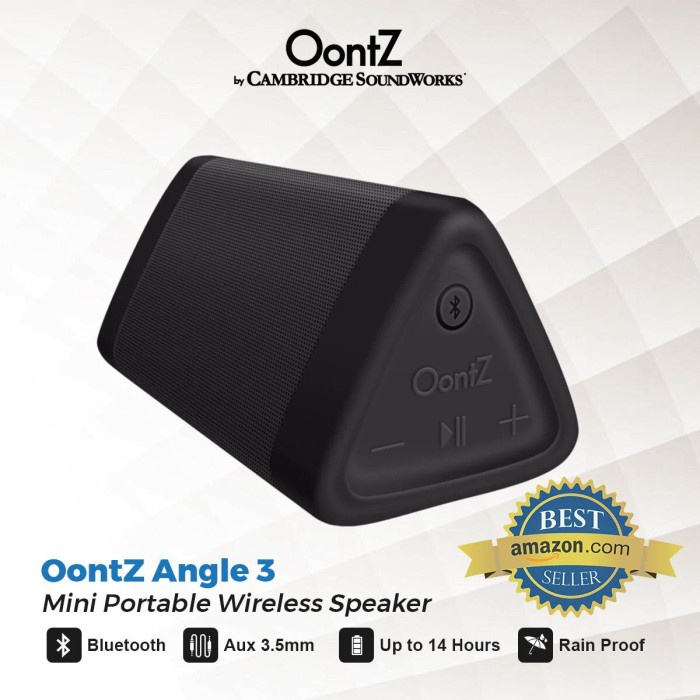 Oontz Angle 3 Cambridge Soundworks Bluetooth Speaker - Hitam - Hitam