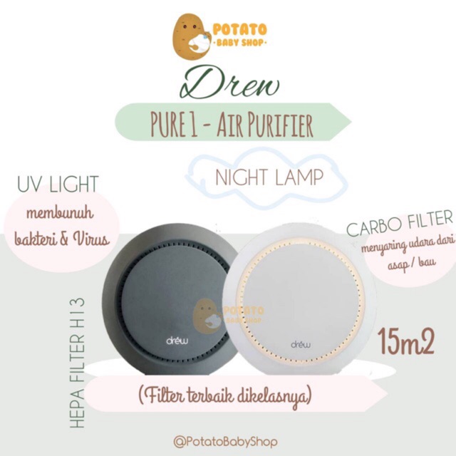 Drew Pure 1 Air Purifier Penyaring udara