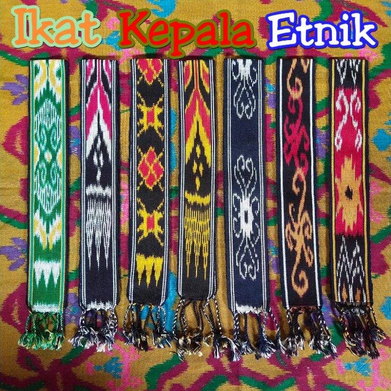 Ikat Kepala Etnik Dayak Kalimantan, kain tenun