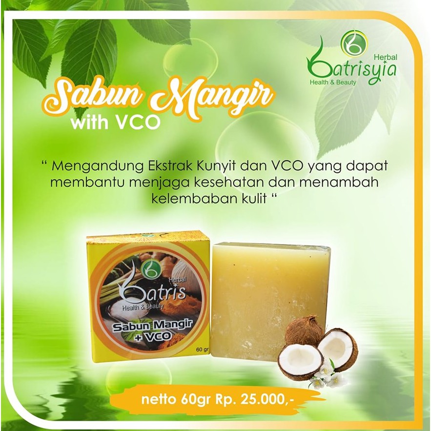 Sabun VCO Mangir Batrisyia Herbal, Pembersih Wajah Premium