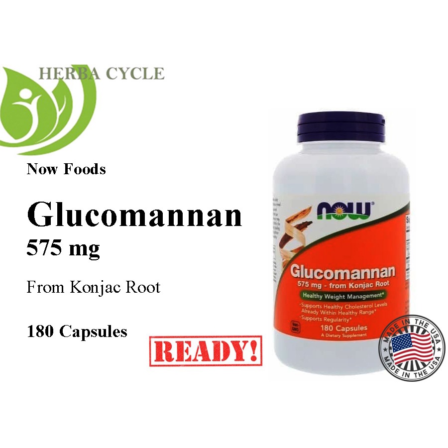 Now Foods Glucomannan 575 mg from Konjac Root 180 Caps ORI USA Now Glucomannan