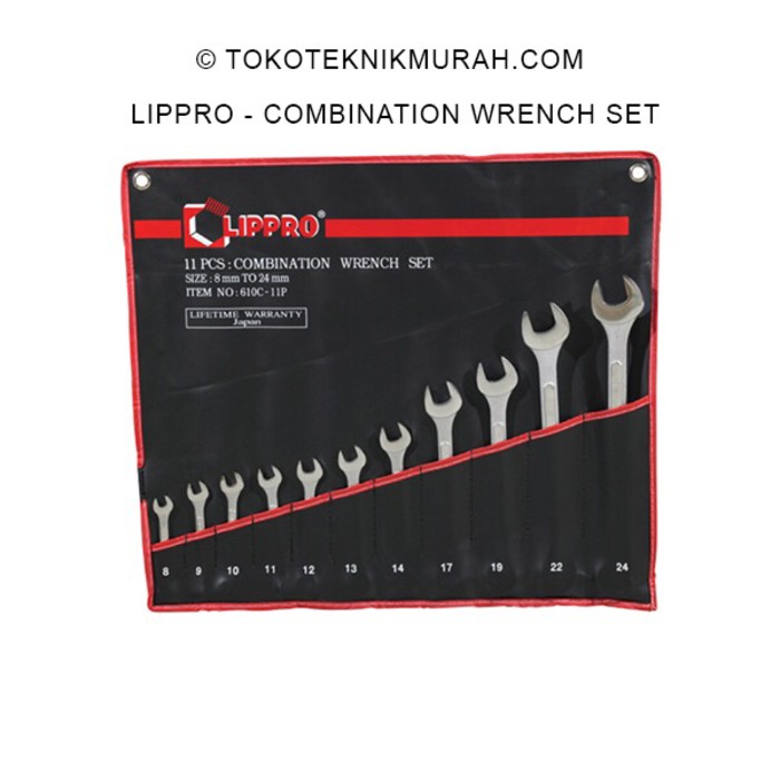 Lippro Kunci Ring Pas Set 14 Pcs (8-32) / Combination Wrench 610C-14PC