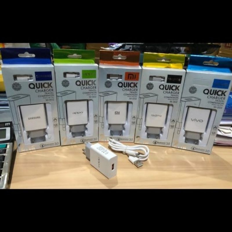 Tc Travel Charger Brand A005 Quick Single Port 4.0A Pack Import Kwalitas Mantappp